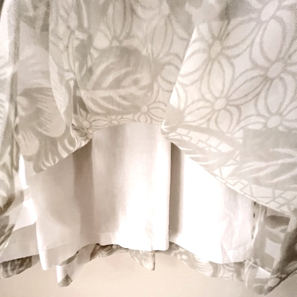 Vintage ANTHROPOLOGIE Chiffon Cotton Print Carnation Floral Skirt + Pockets - Picture 3 of 11